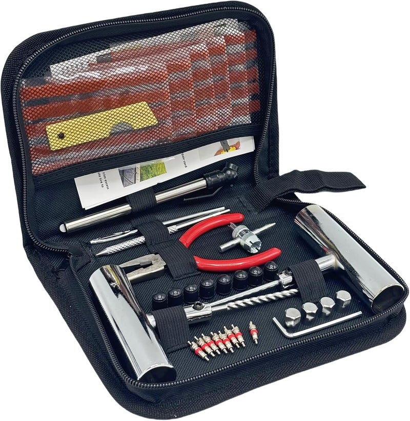 TONZACK 61Pcs Tire Repair Kit, Wheels Quick Seal, Universal Tire Repair Tools for Tire Repair for Car Truck Tractor Trailer Motorcycle - Image 1